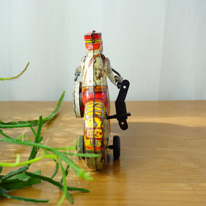 1940s Vintage Tin Litho MARX Windup Rookie Police Siren Motorcycle with Siren. Made in USA.