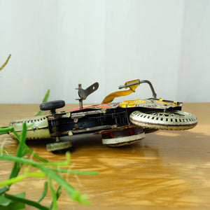 1940s Vintage Tin Litho MARX Windup Rookie Police Siren Motorcycle with Siren. Made in USA.