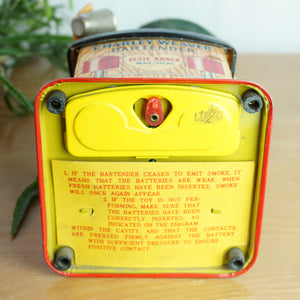 1950s Original Tin Litho TOYS NOMURA Charley Weaver Bartender Elsie Krack. Made in Japan.