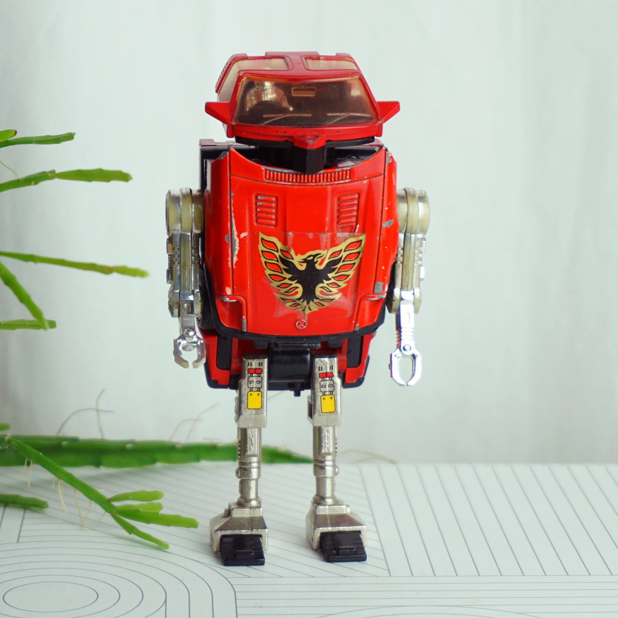 1983 Vintage POPY Fairlady 280Z Red Transformer Robot Action Figure Toy. Made in Japan.