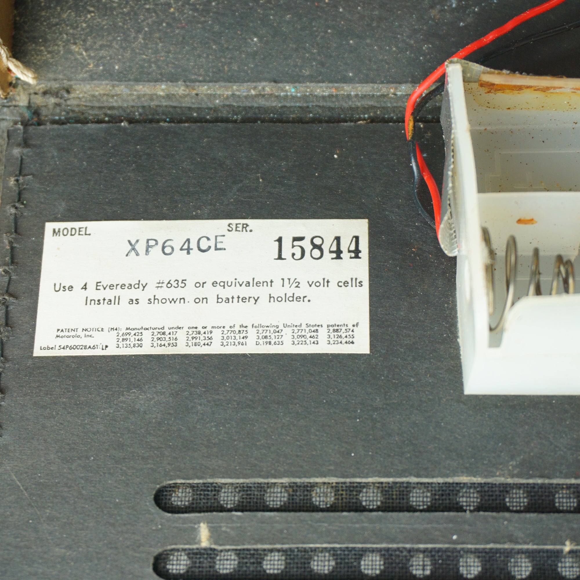 1965 Vintage MOTOROLA Leather Case Transistor Radio w/ Bluetooth Technology. Model: XP64CE.