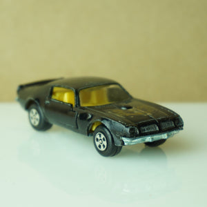1976 Vintage Diecast ERTL Smokey and the Bandit Black & Yellow Pontiac Firebird Trans-Am Car. Made in Hong Kong.