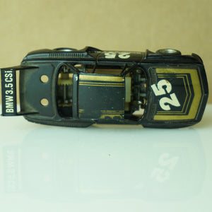 Vintage TYCO BMW 3.5 CSI #25 Stripes Black and Gold Slot Car. Made in Hong Kong.