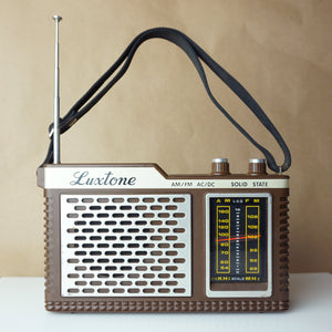 1970s Vintage LUXTONE 1278 Brown Radio w/ Bluetooth Tech. British Design.