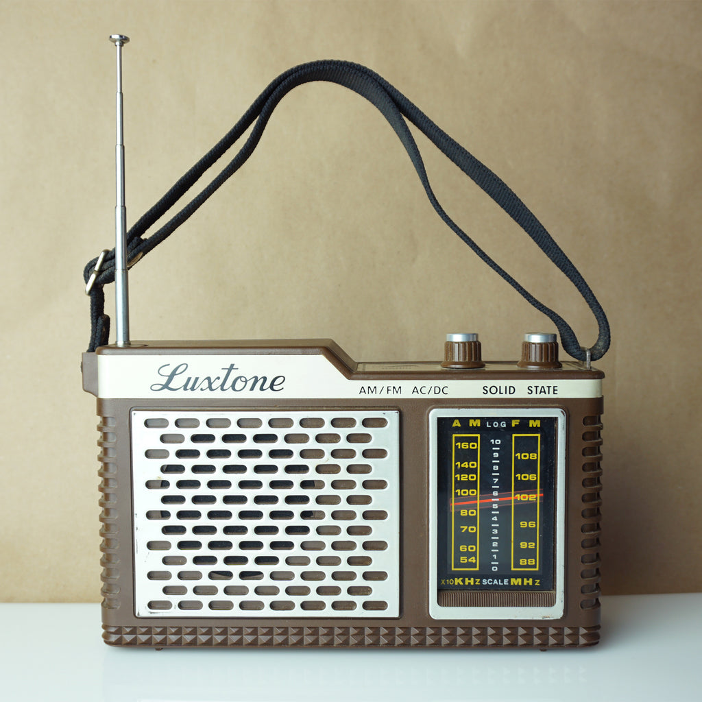 1970s Vintage LUXTONE 1278 Brown Radio w/ Bluetooth Tech. British Design.