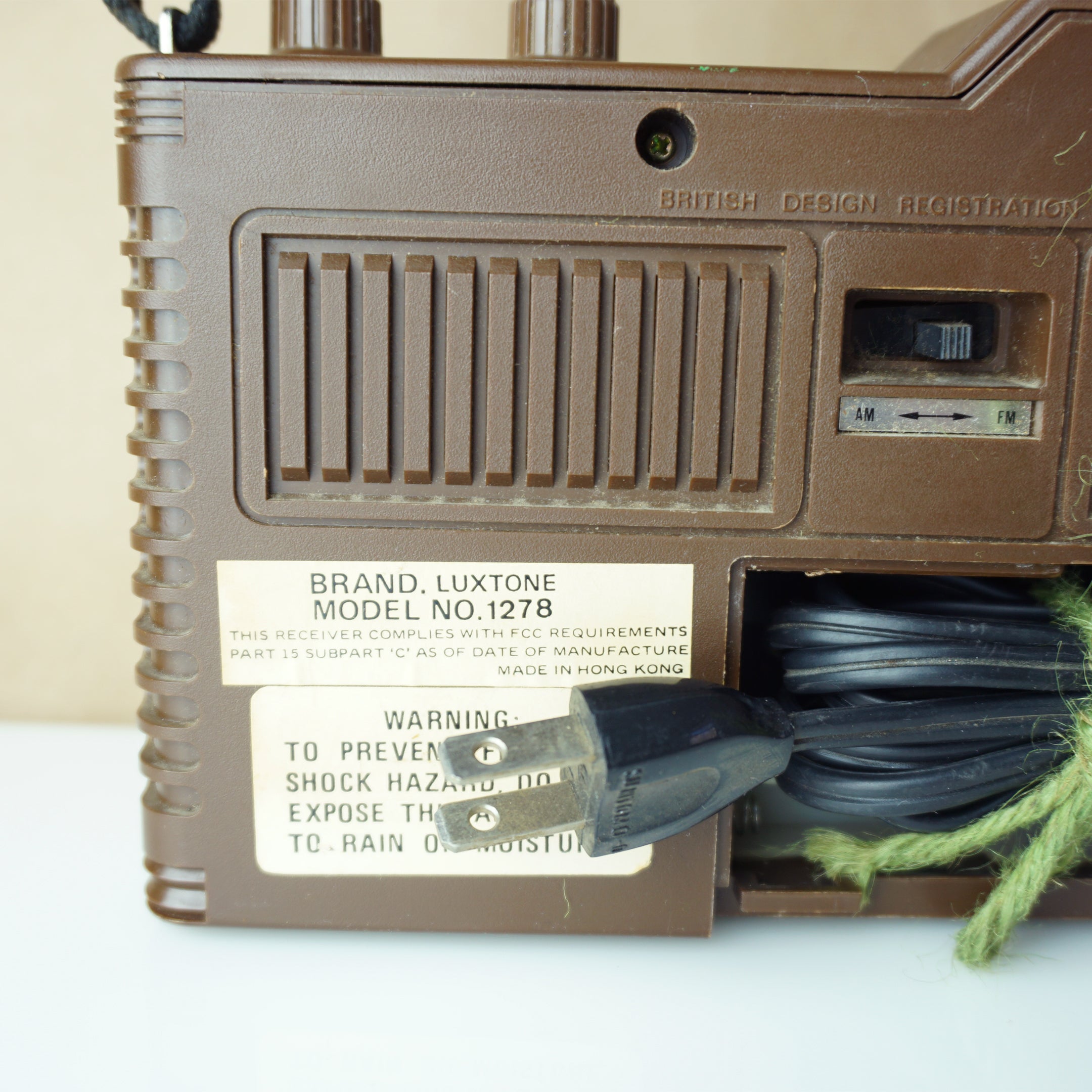 1970s Vintage LUXTONE 1278 Brown Radio w/ Bluetooth Tech. British Design.