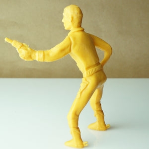 1950s Vintage PAYTON 😊 6" Large Western Yellow Plastic Cowboy Action Figure Toy