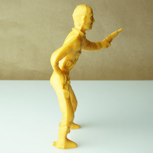 1950s Vintage PAYTON 😊 6" Large Western Yellow Plastic Cowboy Action Figure Toy