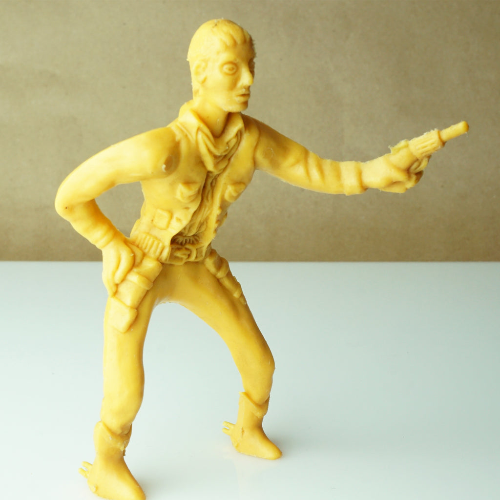 1950s Vintage PAYTON 😊 6" Large Western Yellow Plastic Cowboy Action Figure Toy