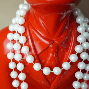 1980s Vintage Long Pearl Inspirational Necklace