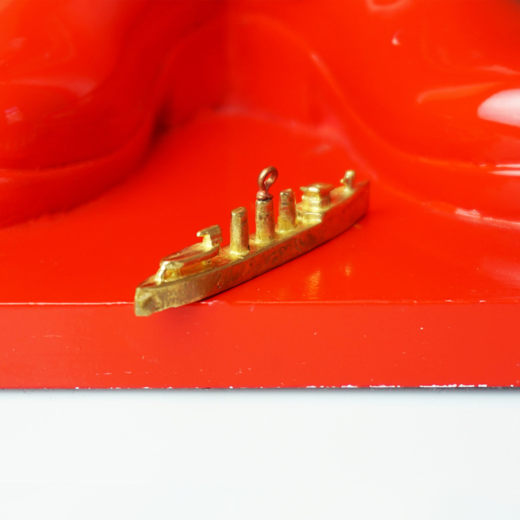 1980s Vintage Gold Toned Ship Pendant