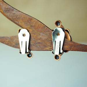 1980s Vintage RENOIR Copper Statement Clip-on Earrings