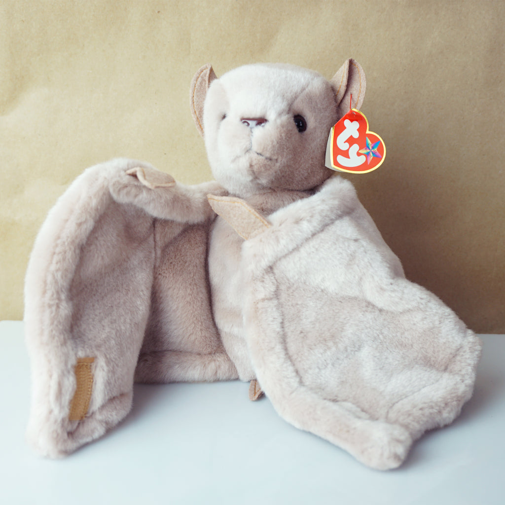 2000 Vintage TY Original Buddy Batty the Beanie Baby in Mocha Rose