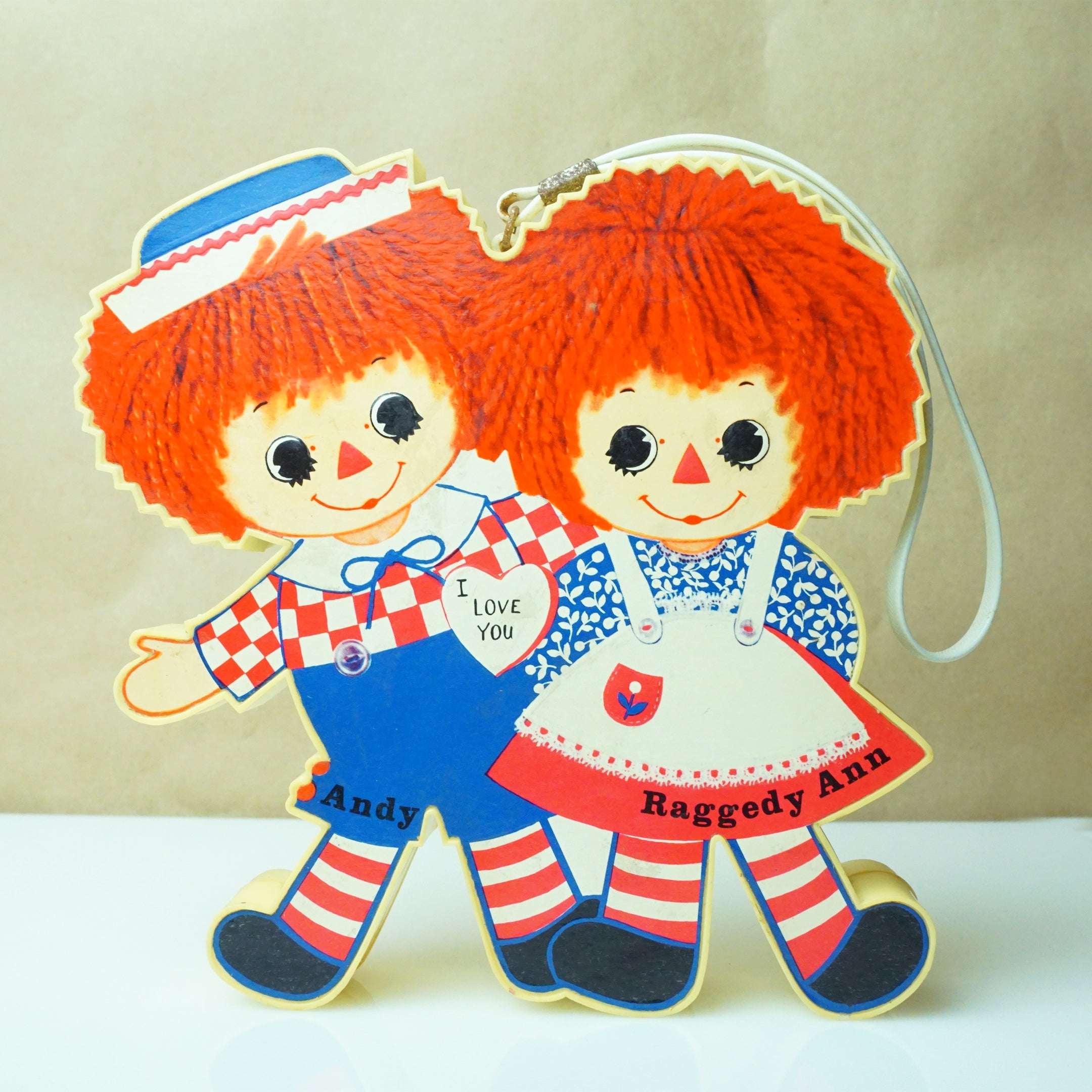 1973 Vintage BOBBS MERRILL Raggedy Ann & Andy "I Love You" AM Radio