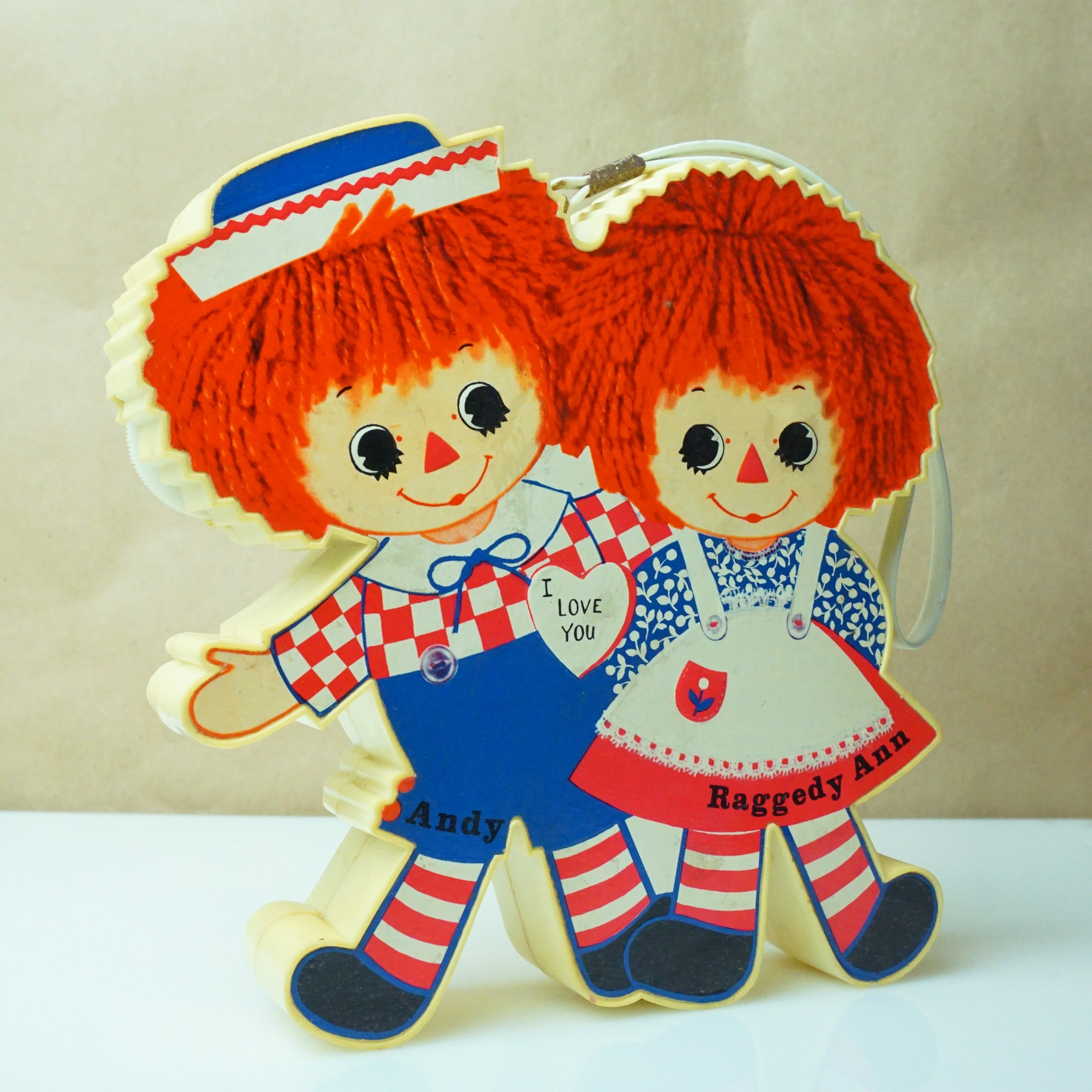 1973 Vintage BOBBS MERRILL Raggedy Ann & Andy "I Love You" AM Radio