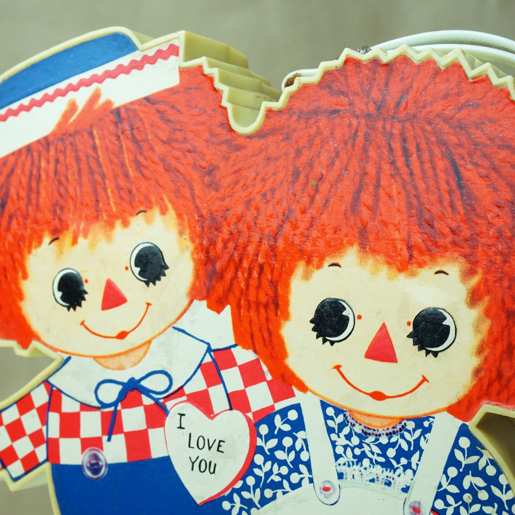1973 Vintage BOBBS MERRILL Raggedy Ann & Andy "I Love You" AM Radio