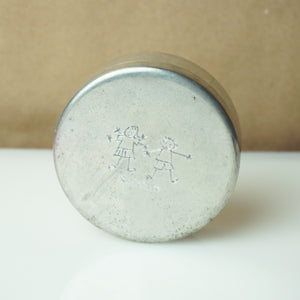 TIFFANY & CO. Handcrafted Pewter Jewelry Trinket Round Box, RMH of NYC.