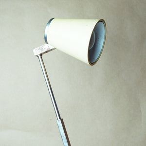 1960s MCM Vintage KOCH CREATIONS Cream Lampette Telescopic Table Lamp