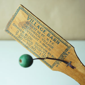 1950s Vintage VILLAGE BARN Wooden Advertising Clapper, Country Music Program.