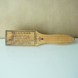 1950s Vintage VILLAGE BARN Wooden Advertising Clapper, Country Music Program.