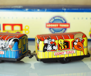 1993 Vintage Tin Litho WARNER BROS Looner Tunes Express Train Wind-up Toy