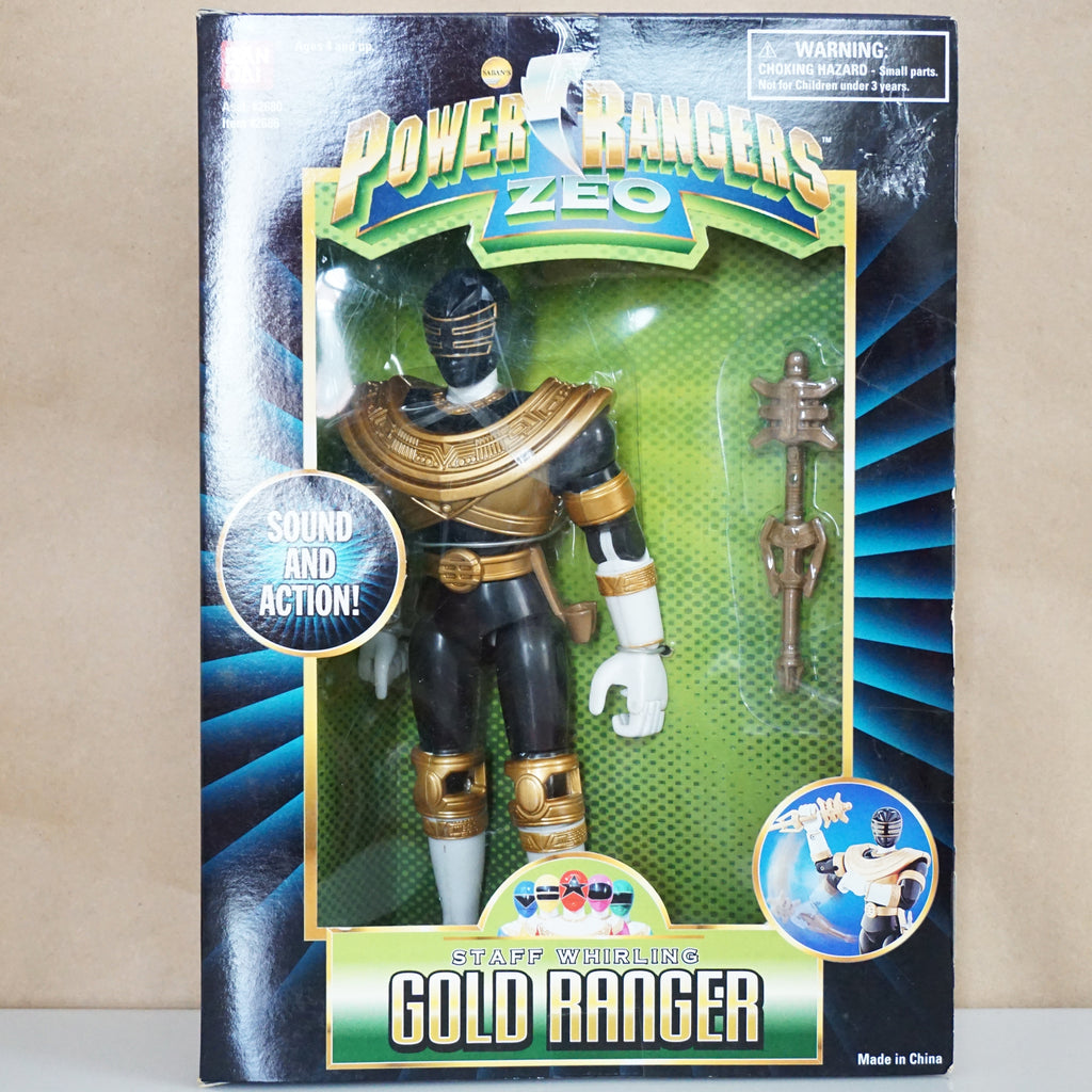 1996 Vintage BANDAI Power Rangers Zeo 8"  Staff Swirling Gold Ranger #2686