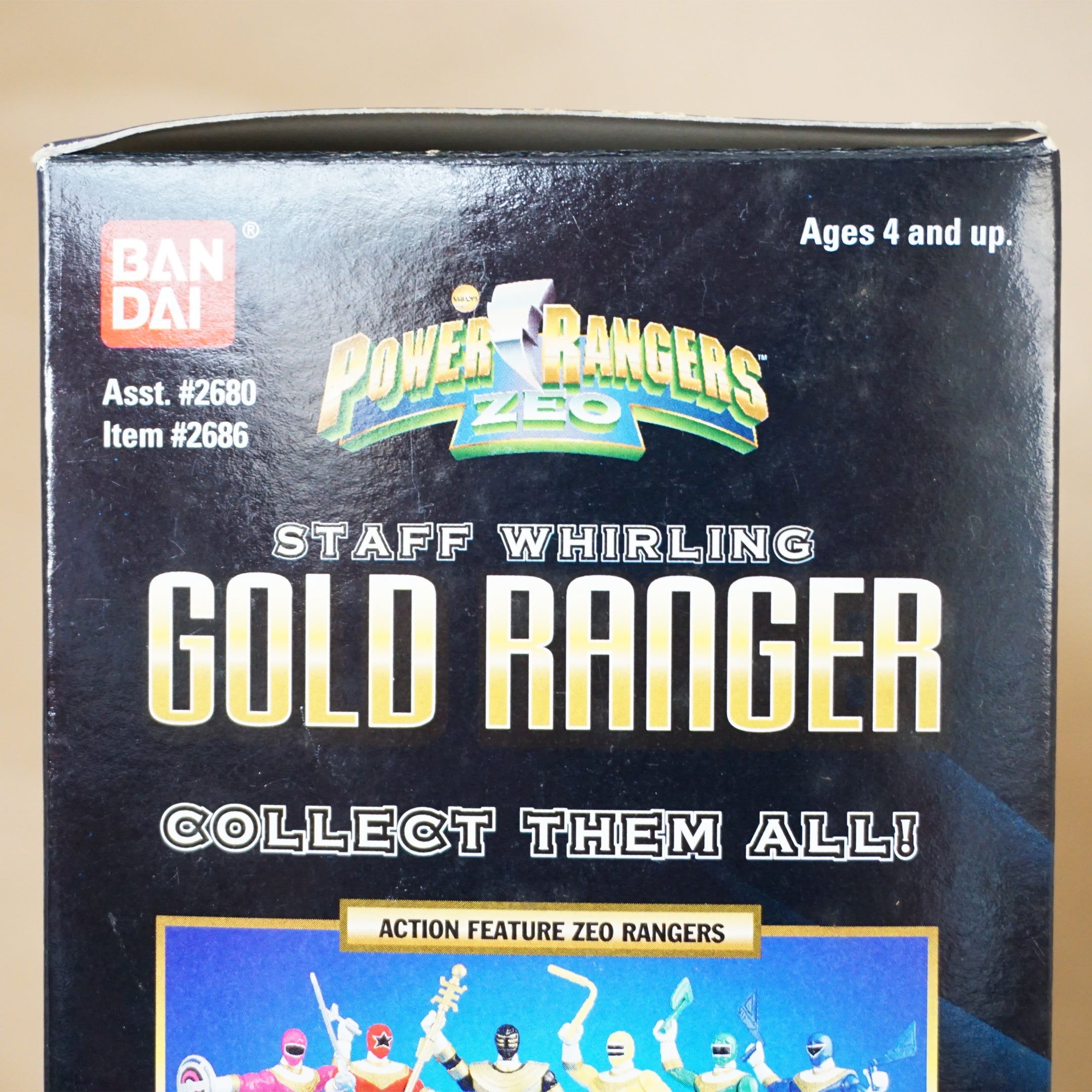1996 Vintage BANDAI Power Rangers Zeo 8"  Staff Swirling Gold Ranger #2686