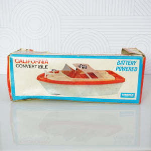 Vintage LINCOLN INTERNATIONAL California Convertible Battery Speedboat