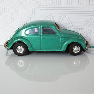 1960s Vintage BANDAI Volkswagen RC Green Beetle. Working Visible Engine. Japan.