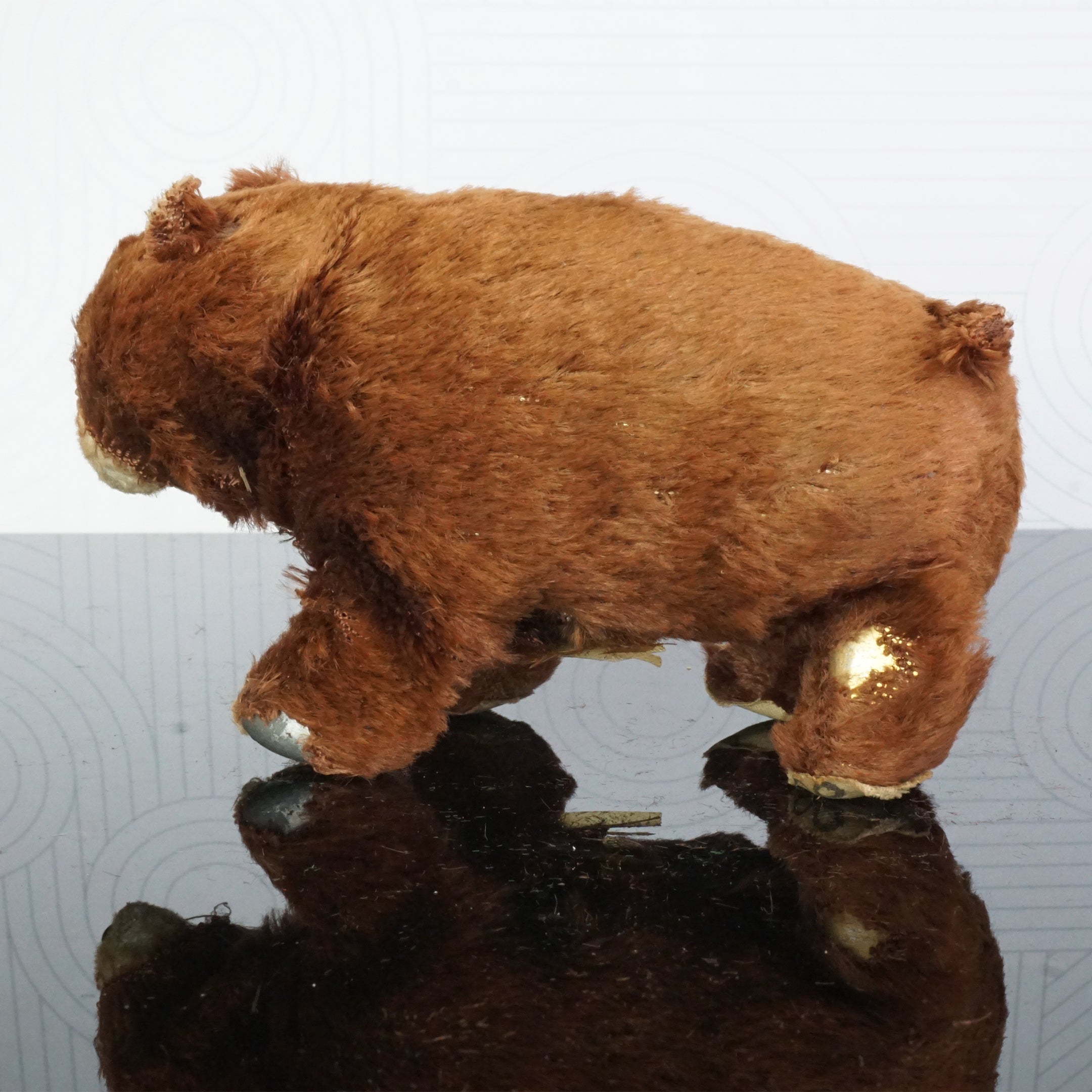 1950s Vintage MODERN TOYS Wind-up Walking Lovely Bear. Made in Japan.