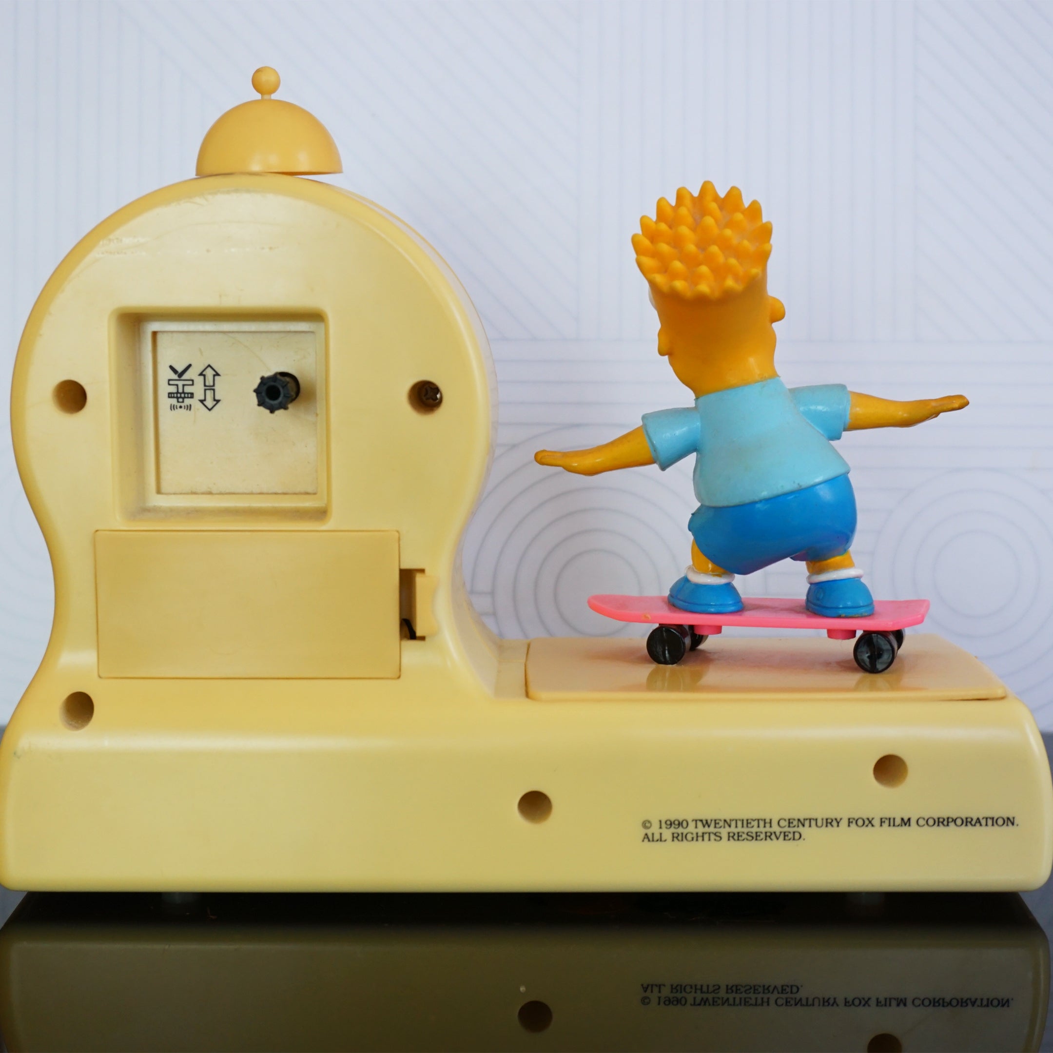 1990 Vintage FOX Bart Simpson Radio Alarm Clock, Matt Groening. Time to Go Man!