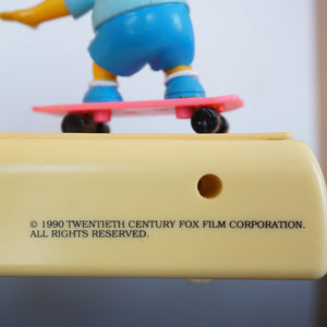 1990 Vintage FOX Bart Simpson Radio Alarm Clock, Matt Groening. Time to Go Man!