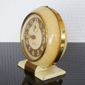 1940s Vintage WESTCLOX Baby Ben Style 5 Ivory Luminous Chime Alarm Clock