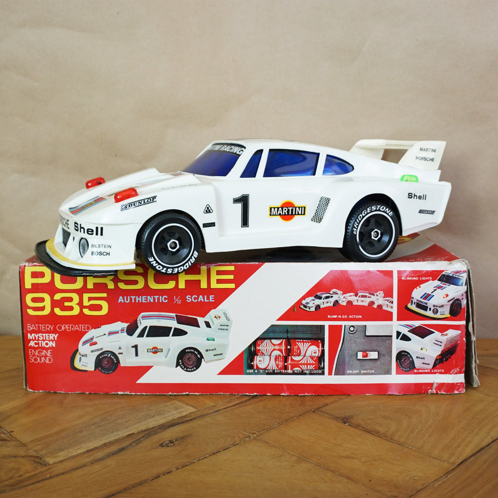 1980s Vintage Nanyung PORSCHE 935 Martini Racing Mystery Action Car. NY-2001