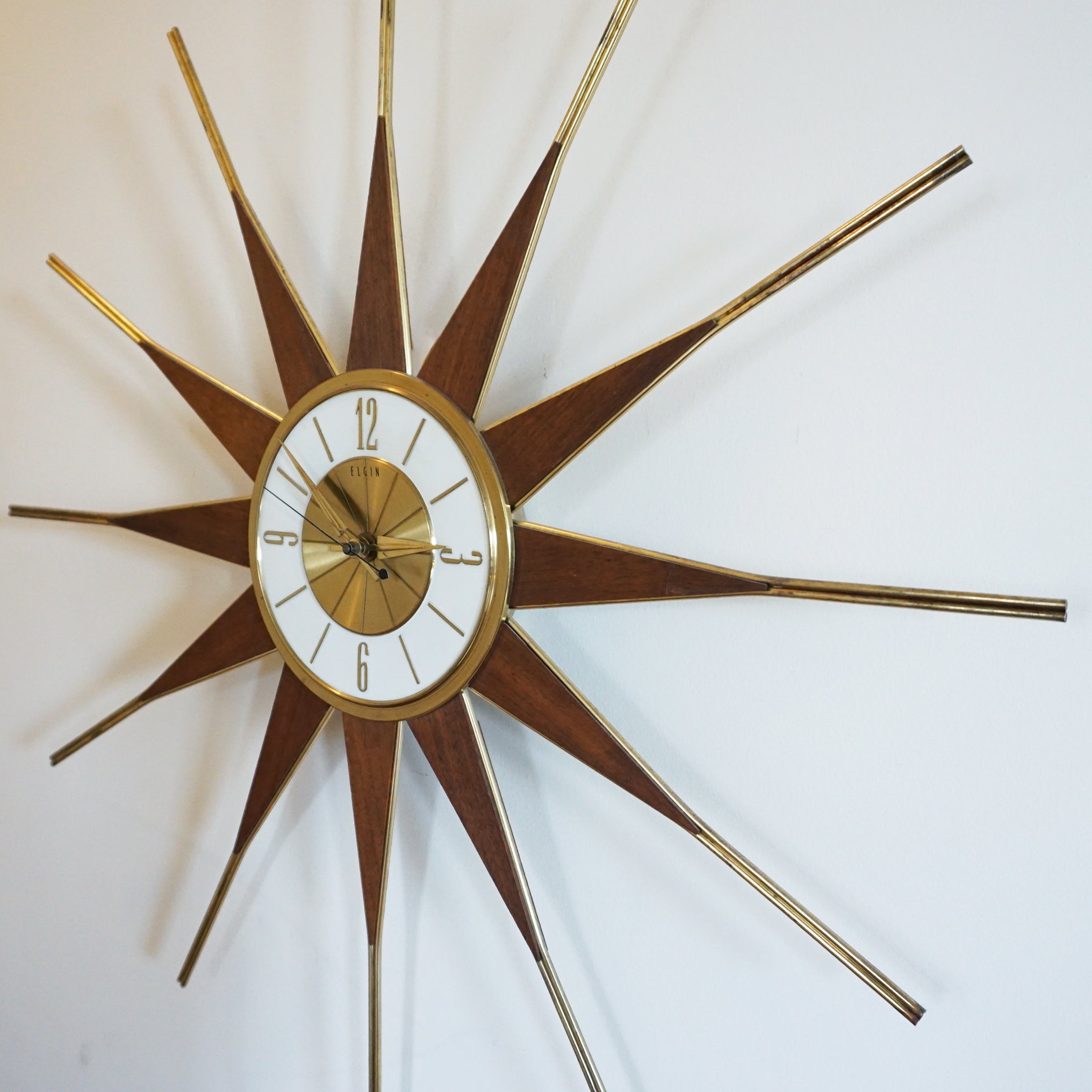 Mid Century ELGIN Sunburst Wall 26