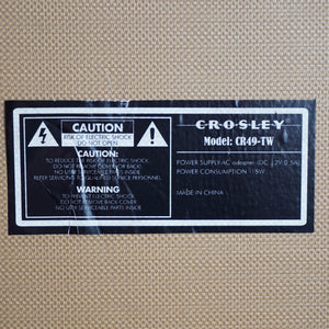 2000s Vintage CROSLEY Model: CR49-TW Tan Suitcase Turntable / Record Player