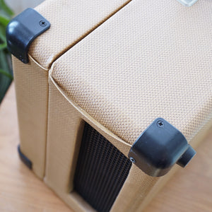 2000s Vintage CROSLEY Model: CR49-TW Tan Suitcase Turntable / Record Player
