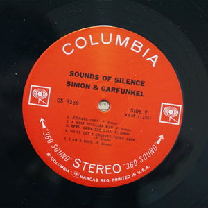 1965 Columbia Simon and Garfunkel—"Sounds of Silence" Vinyl Record LP. CS 9269