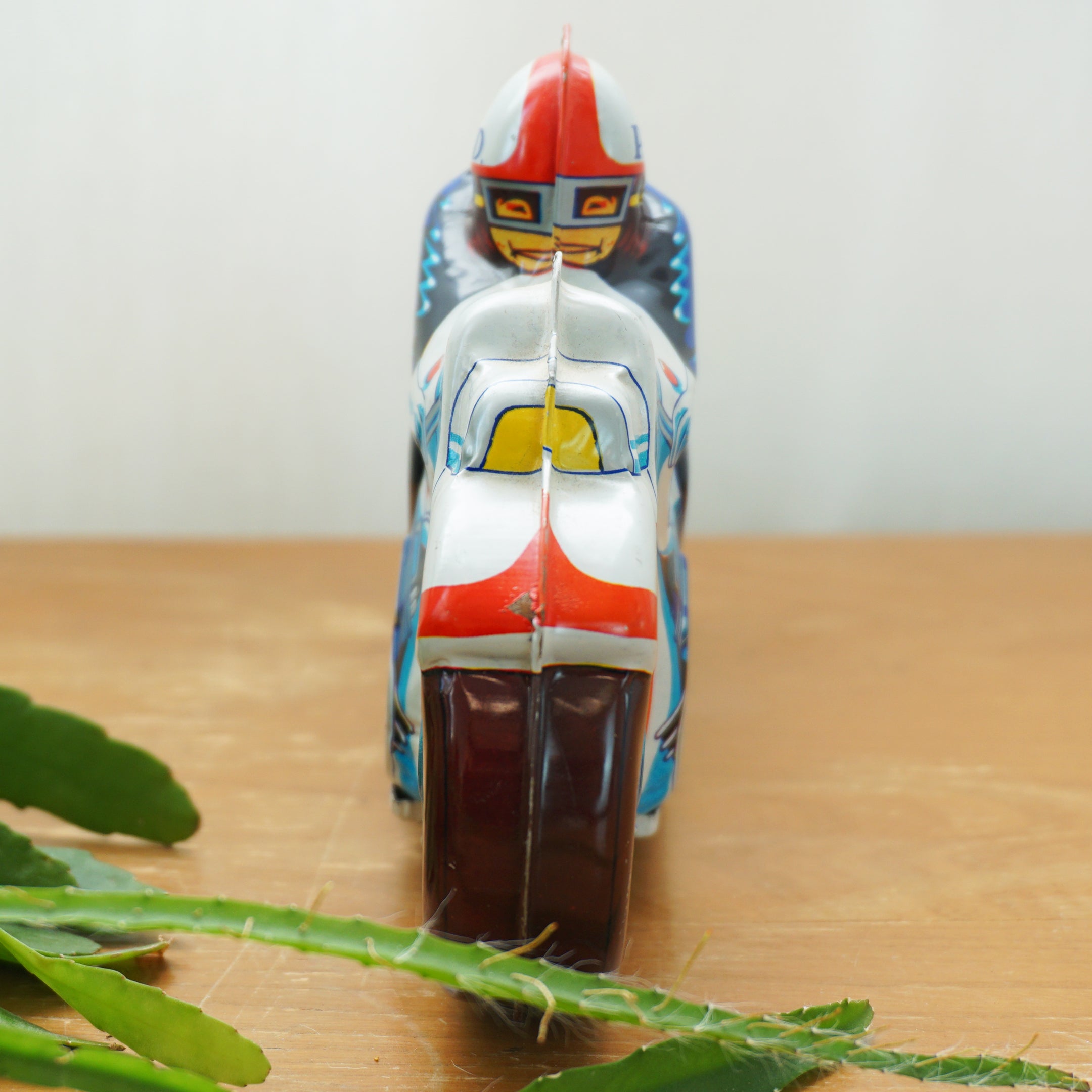 Vintage Tin Litho Friction Powered Motorcycle Police No. 51. Made in Japan.