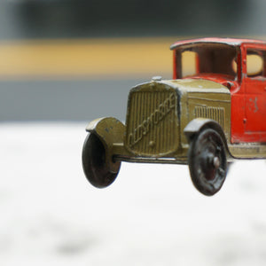1927 Vintage Diecast TOOTSIETOY Red and Gold Oldsmobile Coupe Toy Car