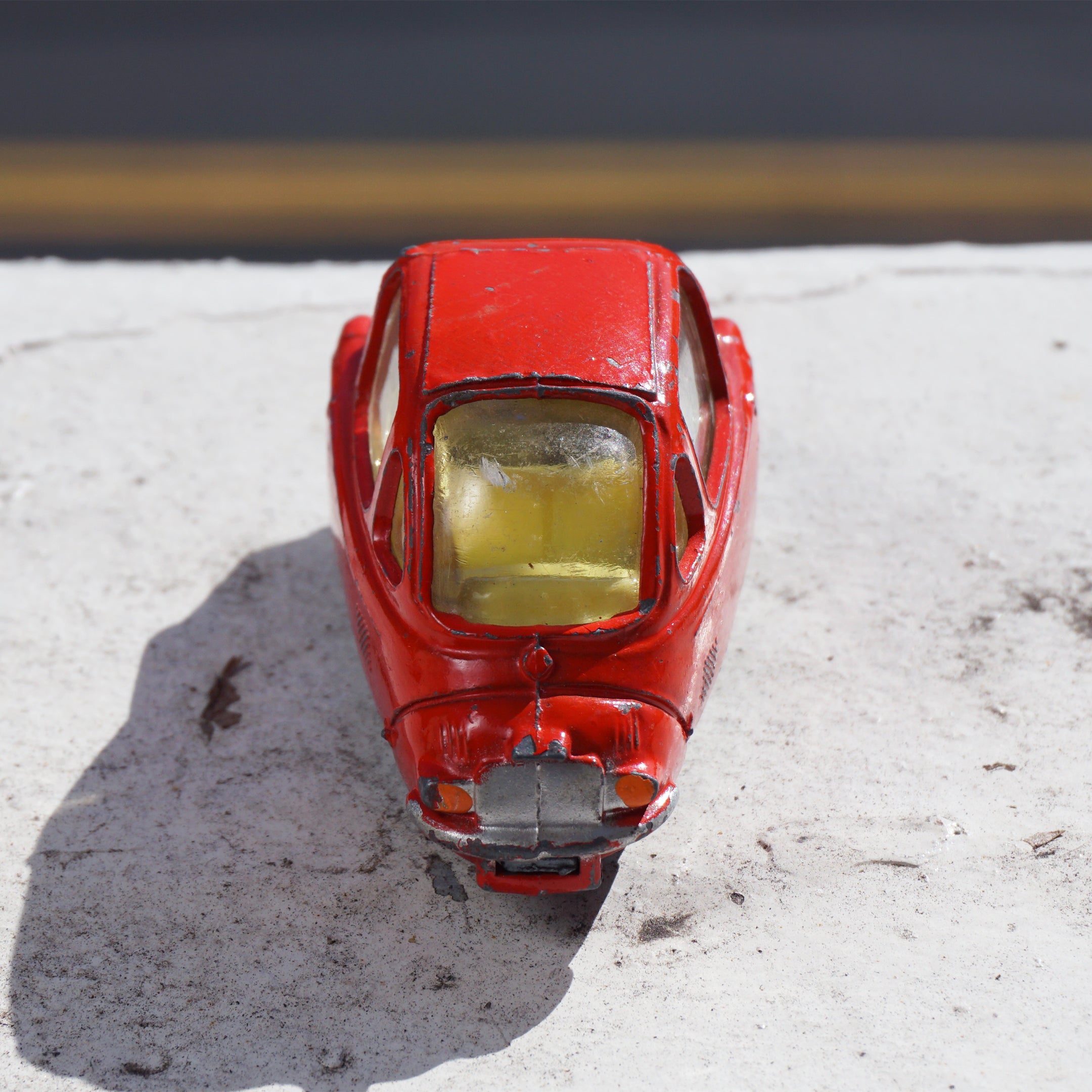 Vintage HEINKEL Corgi Toys No. 233 Red Economy Toy Car. Made in Gt. Britain.