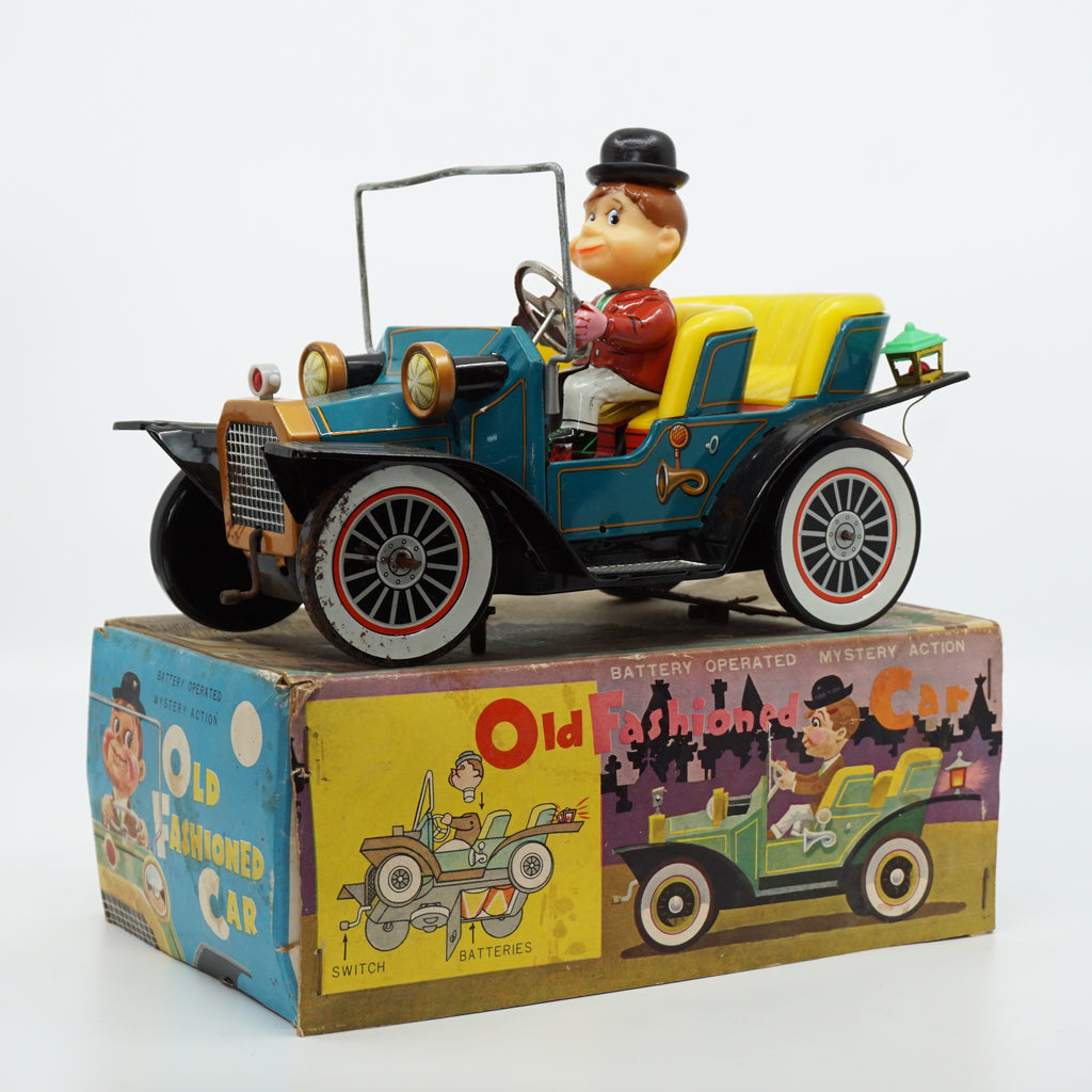 1970s "Old Fashion Car" Battery Operated Mystery Action. Made in Japan