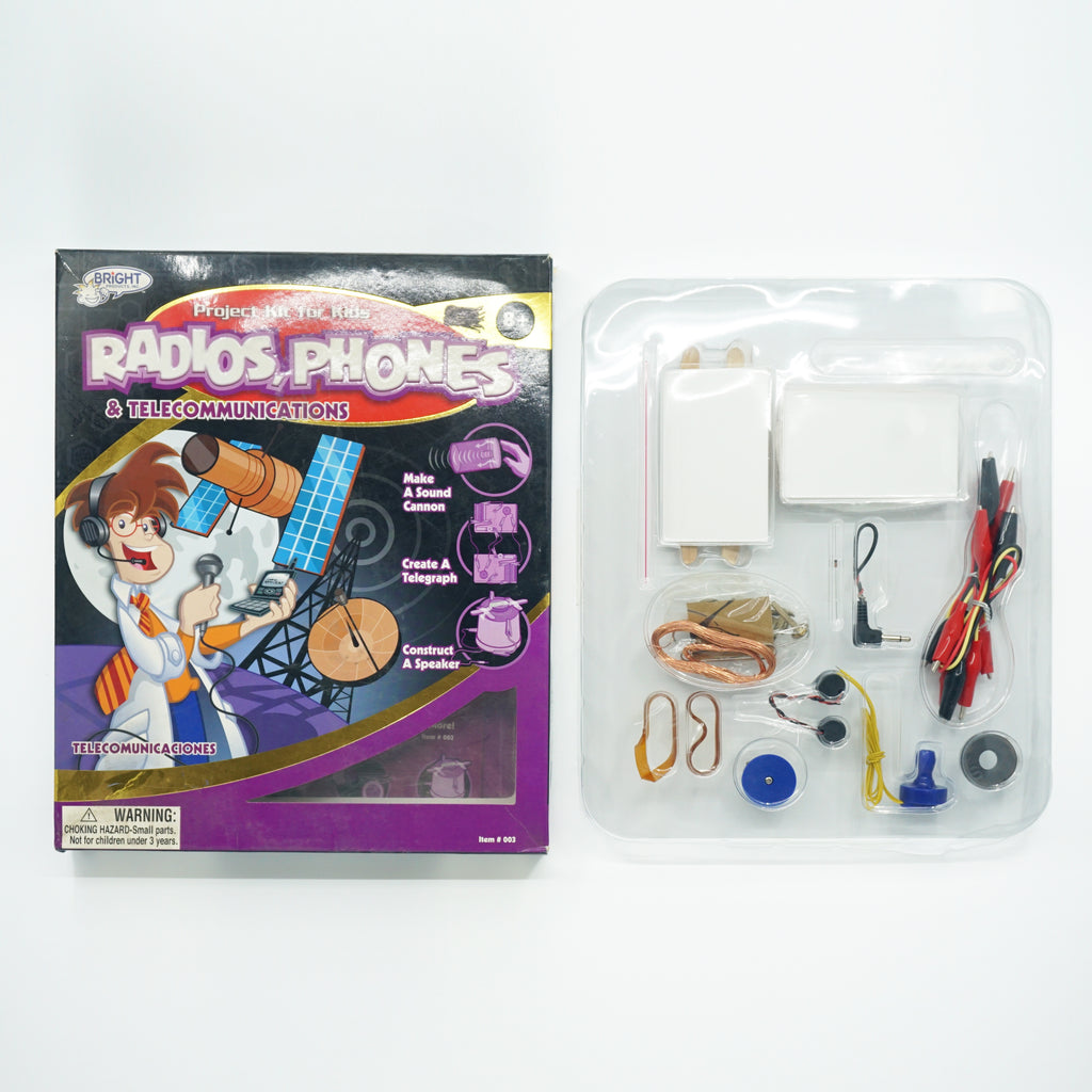 Project Kit for Kids Radios, Phones & Telecommunications, Bright Products #003 NIB