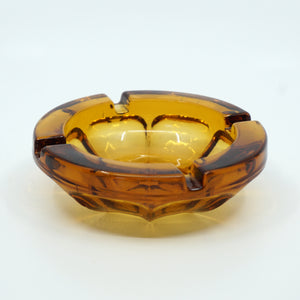 Art Deco Amber Glass Ashtray
