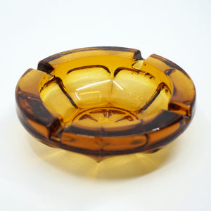 Art Deco Amber Glass Ashtray