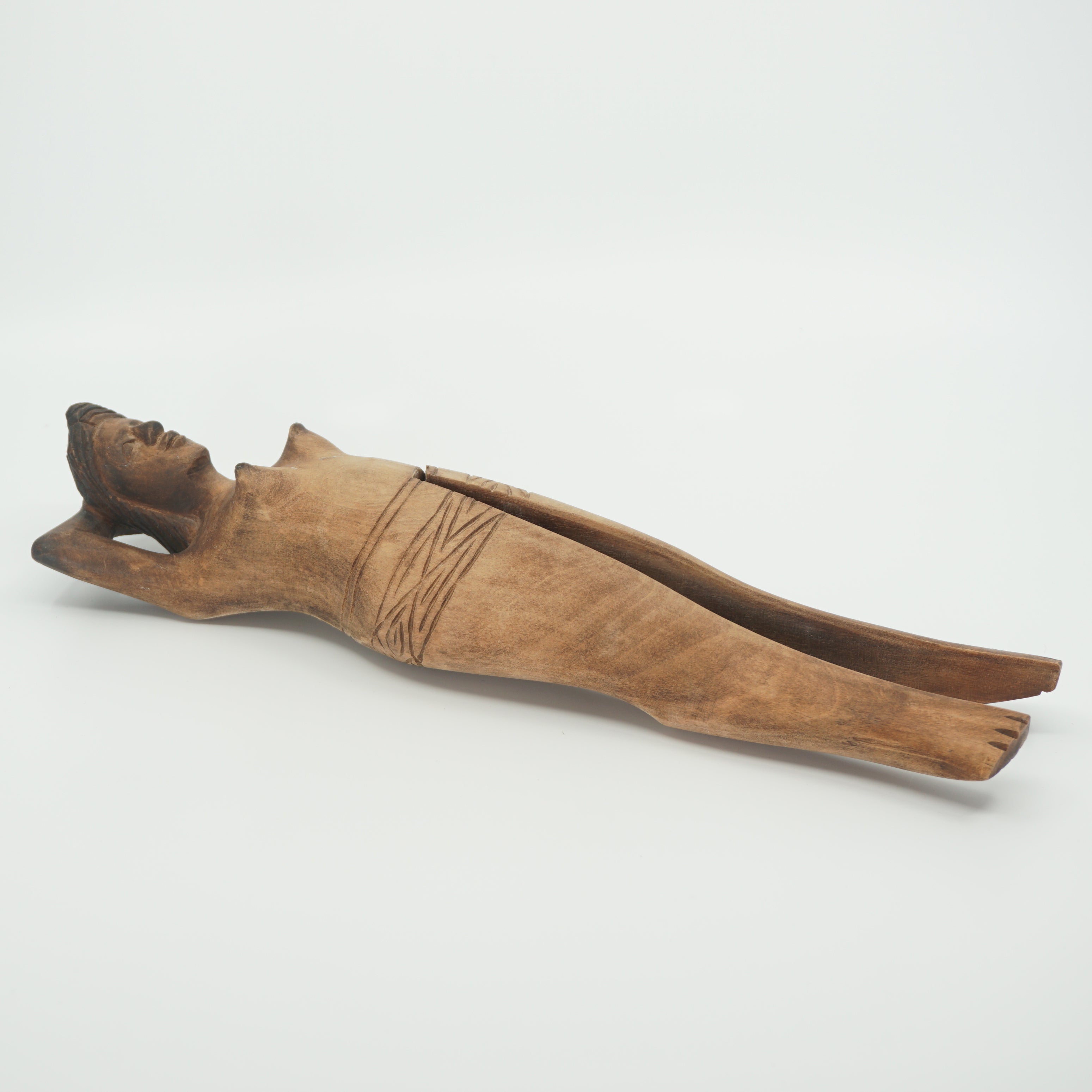 Mid-Century Hand-carved Wooden Nutcracker 1950s