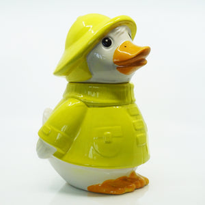 Puddles the Duck Cookie Jar by Metlox. Made in USA.