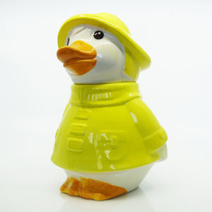Puddles the Duck Cookie Jar by Metlox. Made in USA.