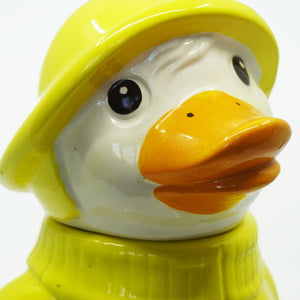 Puddles the Duck Cookie Jar by Metlox. Made in USA.