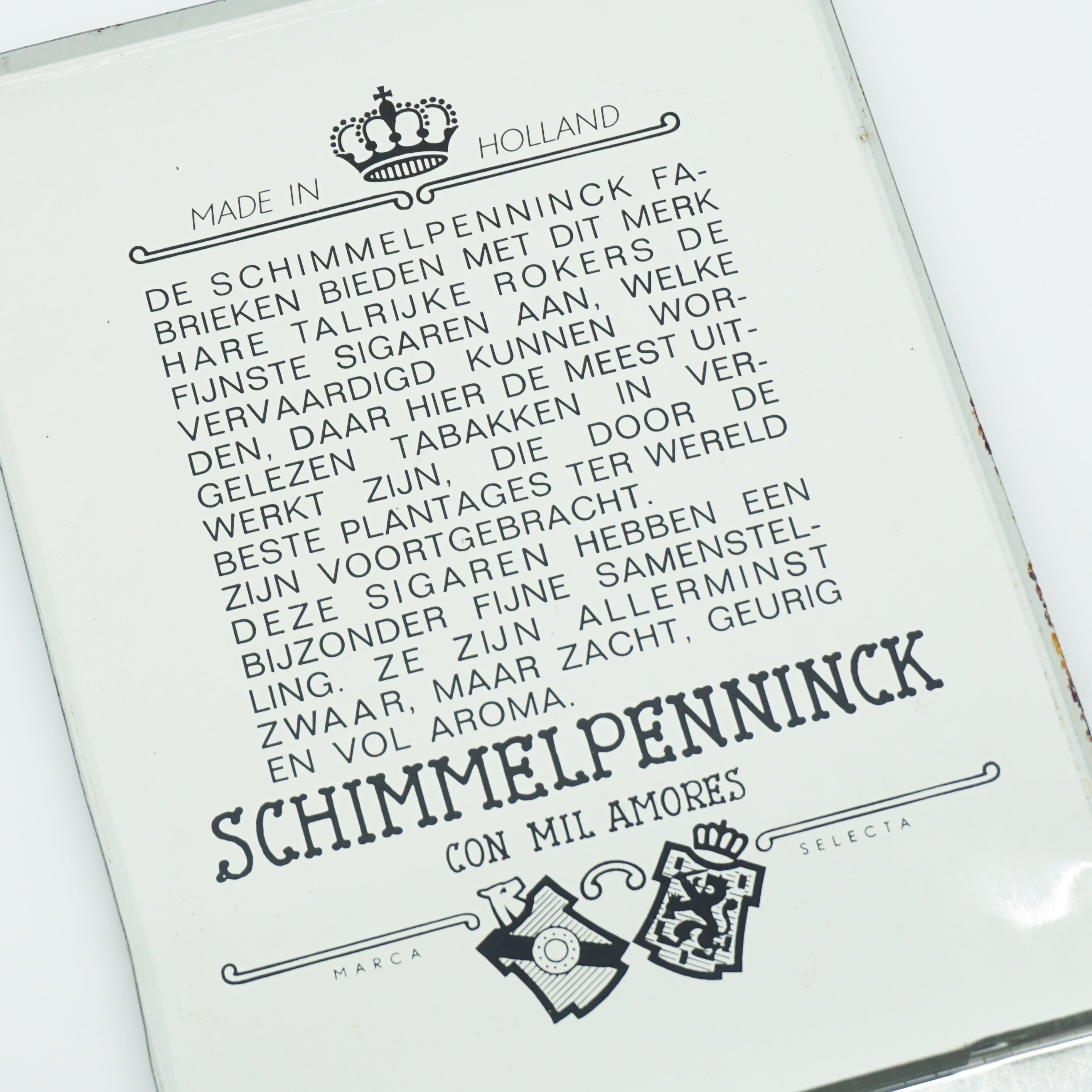 Vintage Tin Litho SCHIMMELPENNINCK Con Mil Amores Storage Container